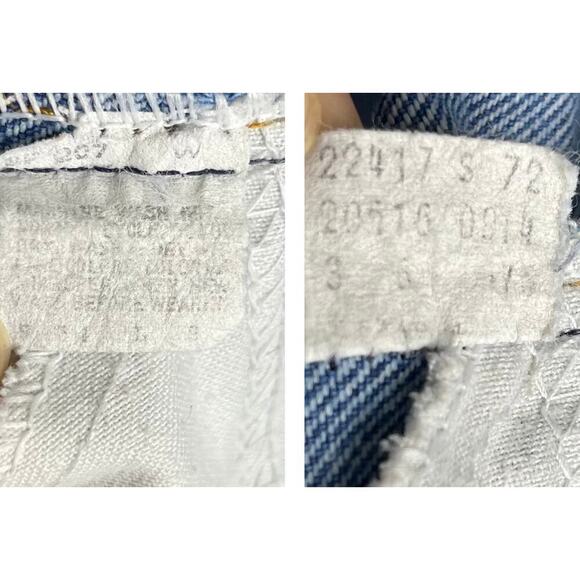 Vintage Levi’s Jeans 34x31 USA 516 Orange Tab Boot Cut Blue Distressed 80s - Picture 11 of 16